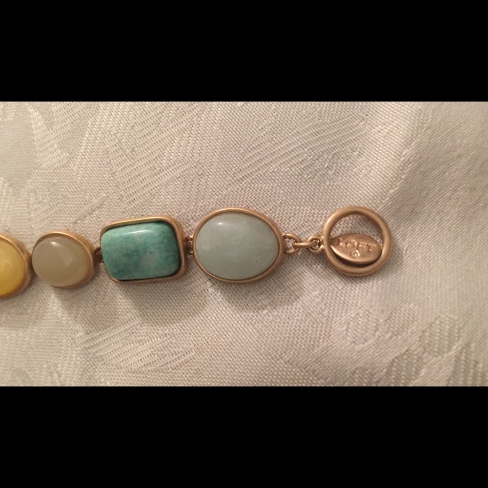 Loft Signed Cabochon Toggle Hook Bracelet - image 7